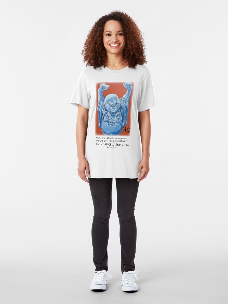 Alternate view of Abundance Buddha Slim Fit T-Shirt