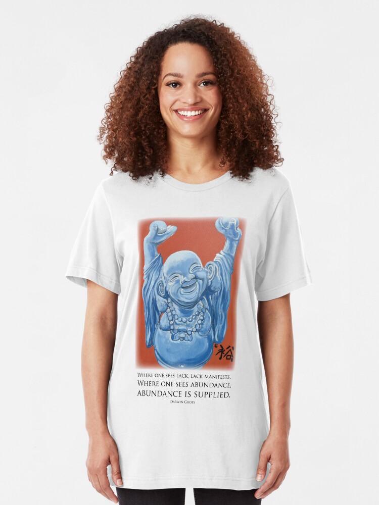 Alternate view of Abundance Buddha Slim Fit T-Shirt