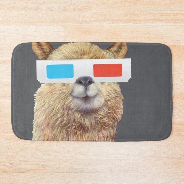 Item preview, cool alpaca with 3D glasses designed and sold by Lexthellamasart.
