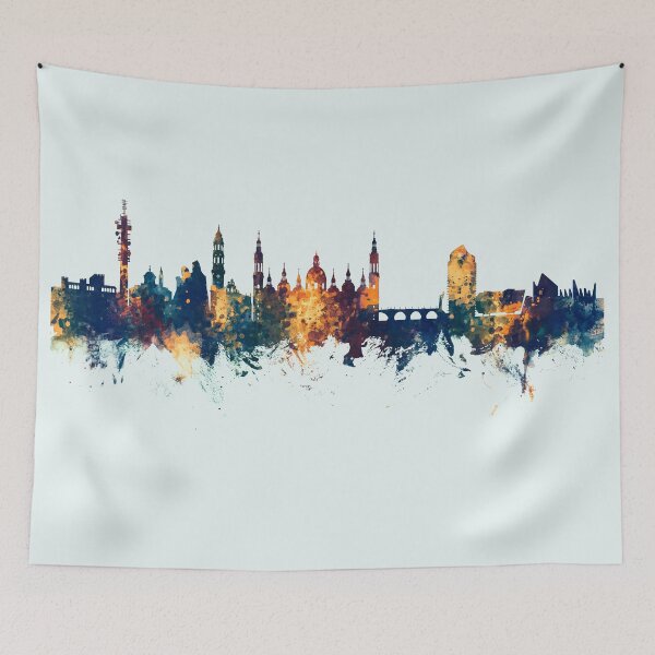 Item preview, Zaragoza Spain Skyline designed and sold by ArtPrints.