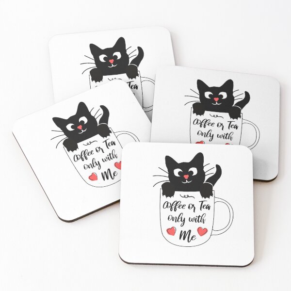 Item preview, Cat Coffee Or Tea Only With Me designed and sold by EllenTune.