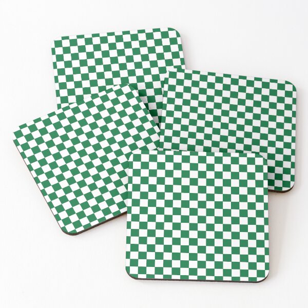 Item preview, Saudi Arabian National Colors | Plaid Pattern - Matt Dark Green and White designed and sold by Dator-Abstracts.