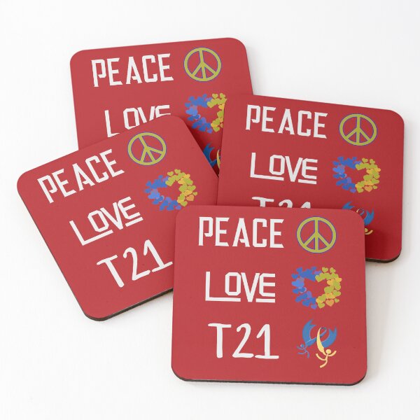 Item preview, Peace Love T21 Down Syndrome Awareness designed and sold by SparkleLiveLife.