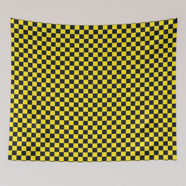 Item preview, Race Yellow | Plaid Pattern - Bright Yellow and Black designed and sold by Dator-Abstracts.