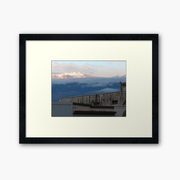 Old Buildings and New Snow Framed Art Print