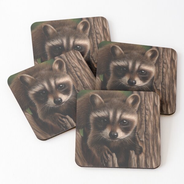 Item preview, Raccoon portrait designed and sold by Richard Macwee.