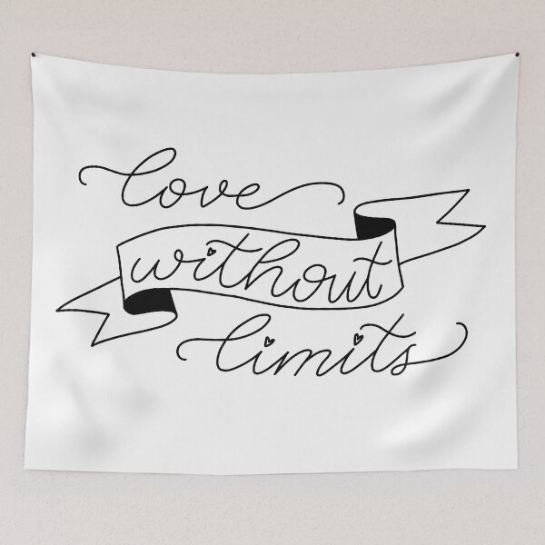 Item preview, "Love Without Limits" Quote designed and sold by NikkisPaperCo.