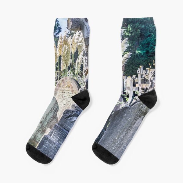 Cemetery Headstone Socks