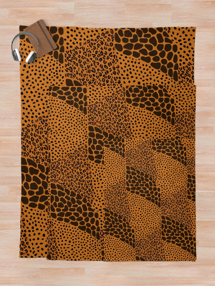 Thumbnail 5 of 6, Throw Blanket, Mixed Animal Print In Color designed and sold by hellcom.