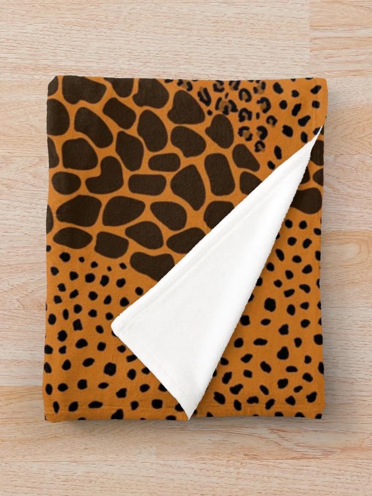 Thumbnail 3 of 6, Throw Blanket, Mixed Animal Print In Color designed and sold by hellcom.