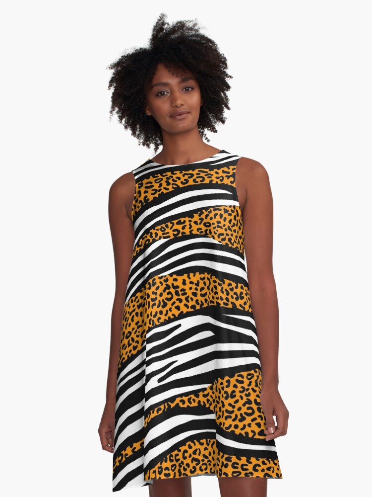 Print and Leopard" A-Line Dress for Sale by hellcom |
