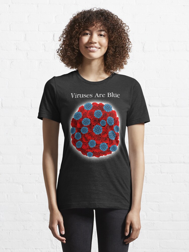 Thumbnail 6 of 7, Essential T-Shirt, Viruses Are Blue designed and sold by ayemagine.