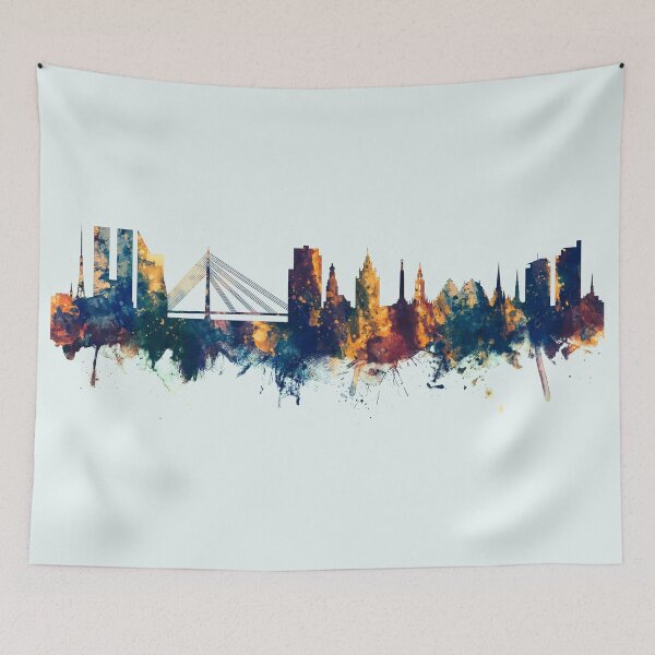 Item preview, Riga Latvia Skyline designed and sold by ArtPrints.
