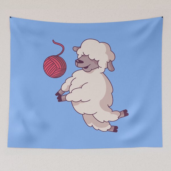 Item preview, Cute volleyball sheep, ball of wool designed and sold by DerSenat.