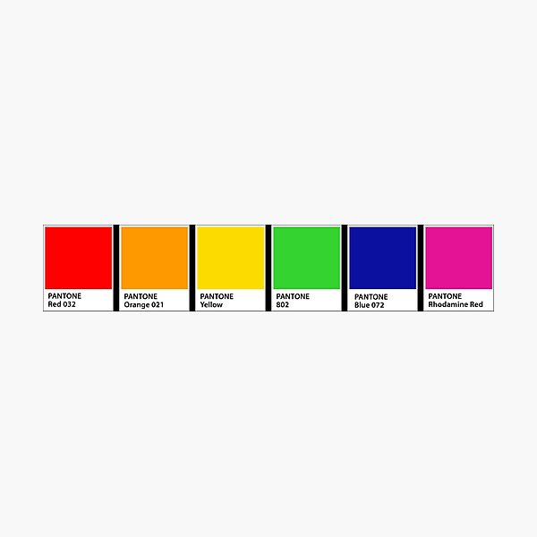 Pantone Rainbow Colour Chips Photographic Print