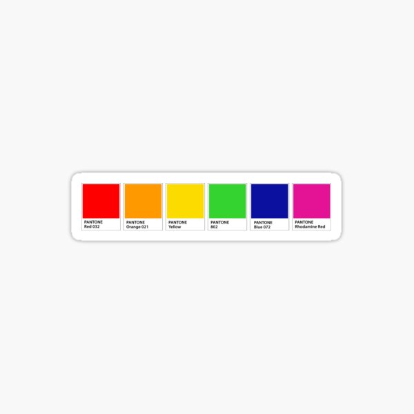 Pantone Rainbow Colour Chips Sticker