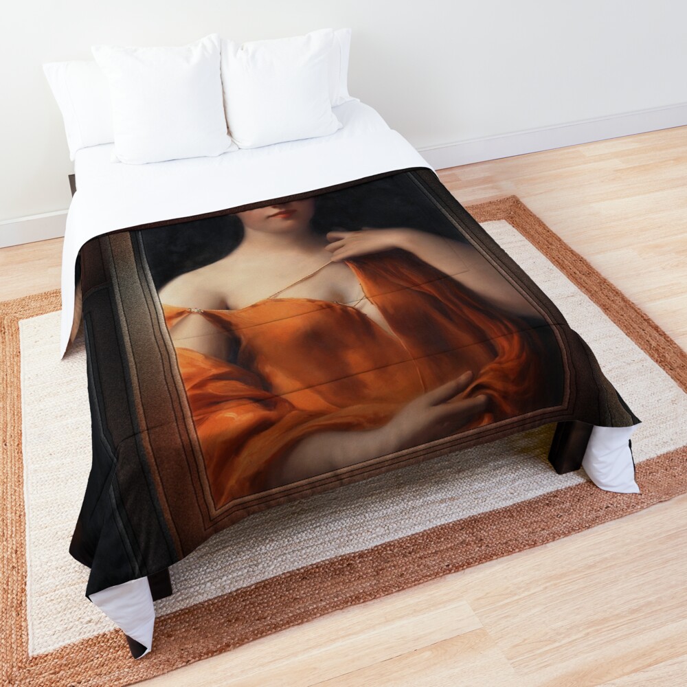 Xzendor7 Comforters, Duvet Covers and Throw Blankets - Elegance and Beauty 28 A Classical Beauty by Luis Ricardo Falero Old Masters Fine Art Reproduction Comforter