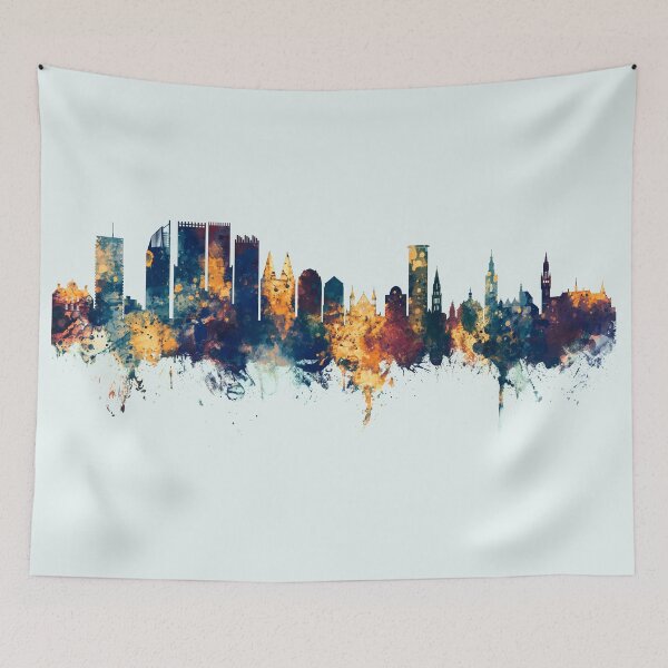 Item preview, The Hague Netherlands Skyline designed and sold by ArtPrints.