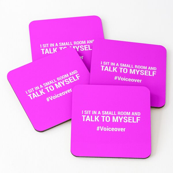 Item preview, I sit in a small room and talk to myself #voiceover - BRIGHT PINK designed and sold by mrshelenbee.