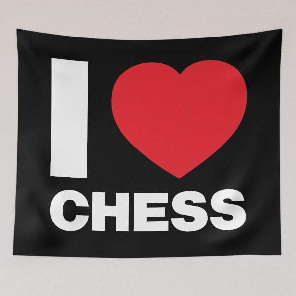 Item preview, I Love Chess Red Heart designed and sold by Thestarrysky.