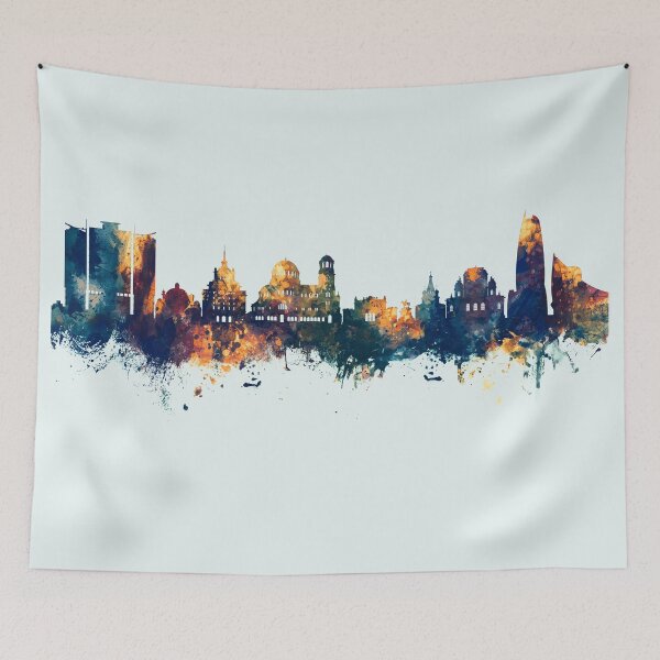 Item preview, Sofia Bulgaria Skyline designed and sold by ArtPrints.