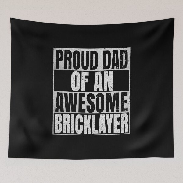 Item preview, Proud Dad Of An Awesome Bricklayer Gift - Funny Building graphic designed and sold by Grabitees.
