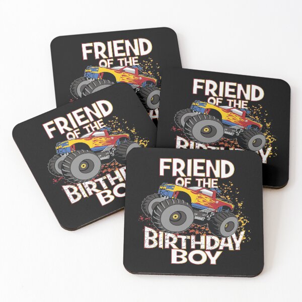 Item preview, Friend Of The Birthday Boy Monster Truck Boys Party design designed and sold by Grabitees.