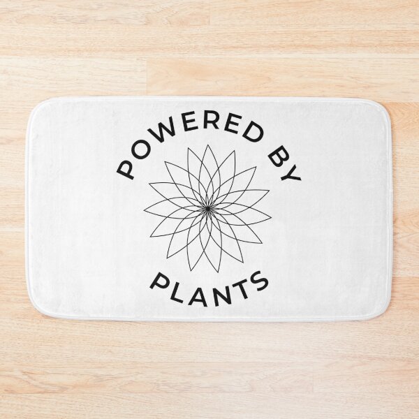 Item preview, POWERED BY PLANTS Vegetarian VEGAN quote designed and sold by Minimalist Quotes and Sayings.