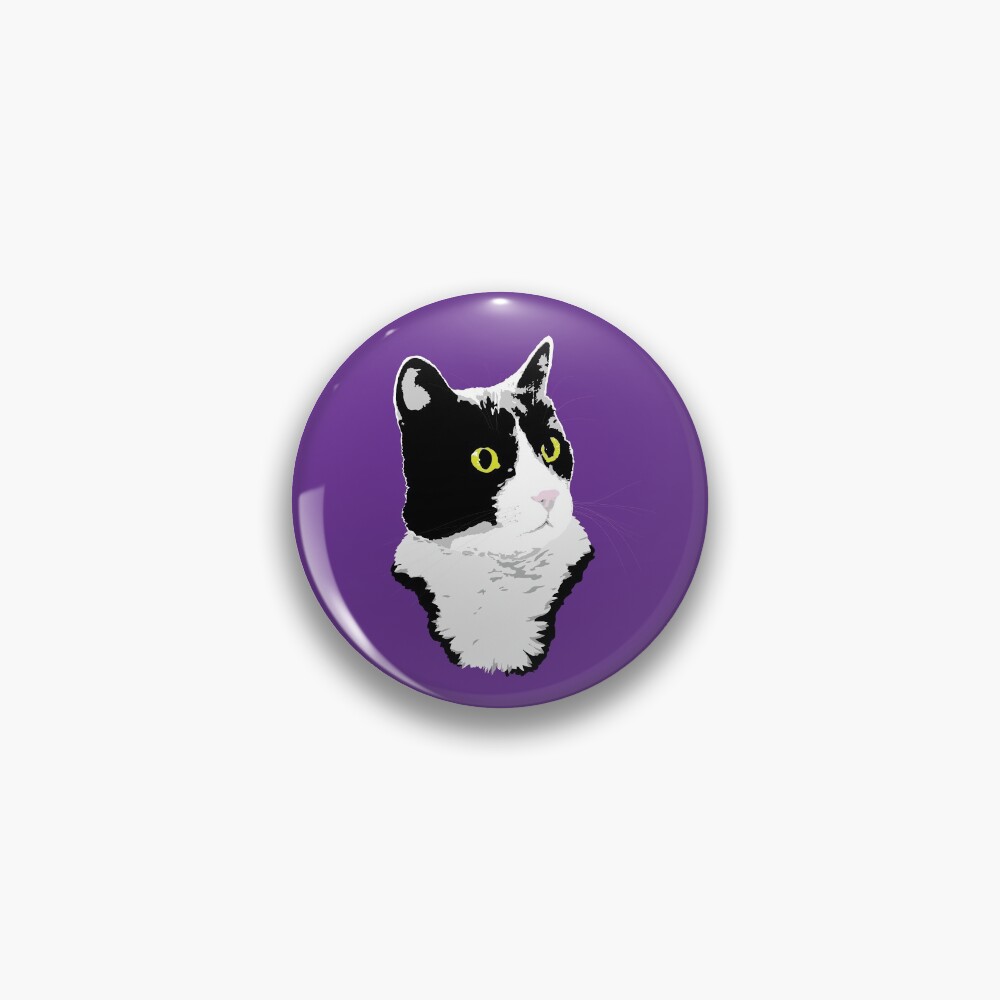Regal Tuxedo Kitty Pin