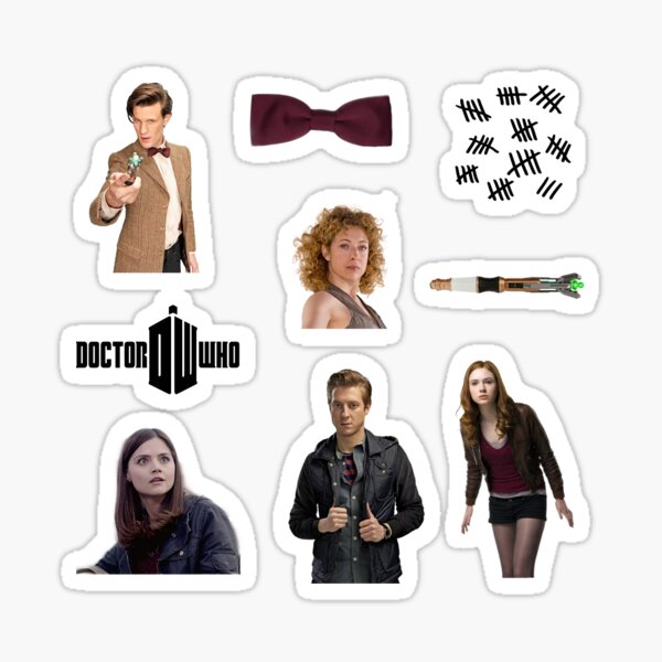 doctor who - 11th doctor pack of 9 Sticker