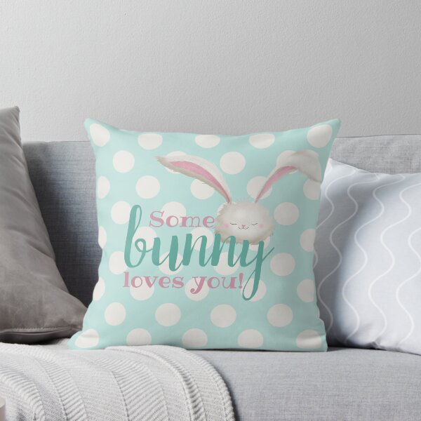 Item preview, Somebunny loves you, bunny on polca dots designed and sold by Sofia Dimitriadou.