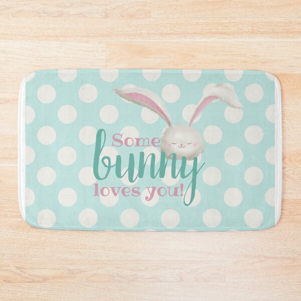 Item preview, Somebunny loves you, bunny on polca dots designed and sold by Sofia Dimitriadou.