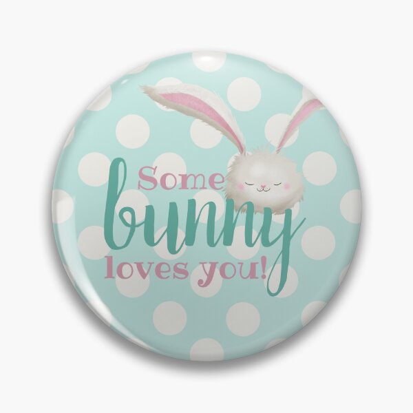 Item preview, Somebunny loves you, bunny on polca dots designed and sold by Sofia Dimitriadou.