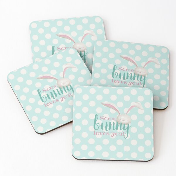 Item preview, Somebunny loves you, bunny on polca dots designed and sold by Sofia Dimitriadou.