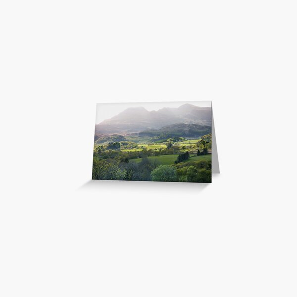 The Moelwyns in spring Greeting Card