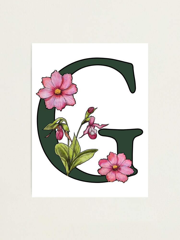 O, Letter O, Initial, Monogram, Flowers on Letter O, Name Photographic  Print for Sale by Joyce Geleynse