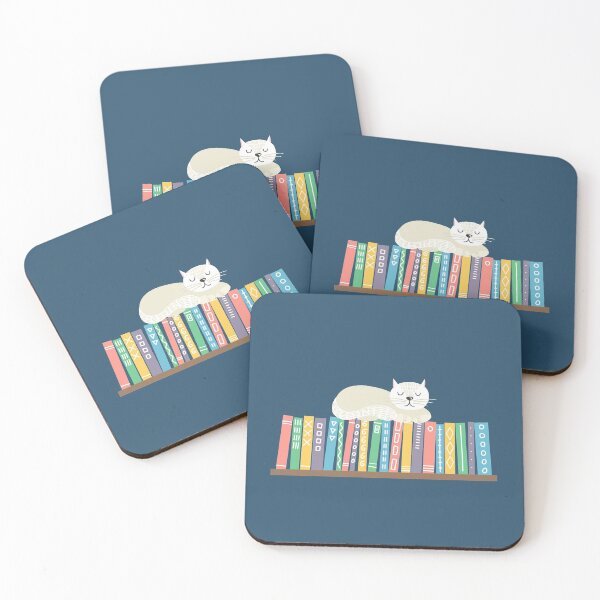 Item preview, Cat and Books designed and sold by OtterFactory.