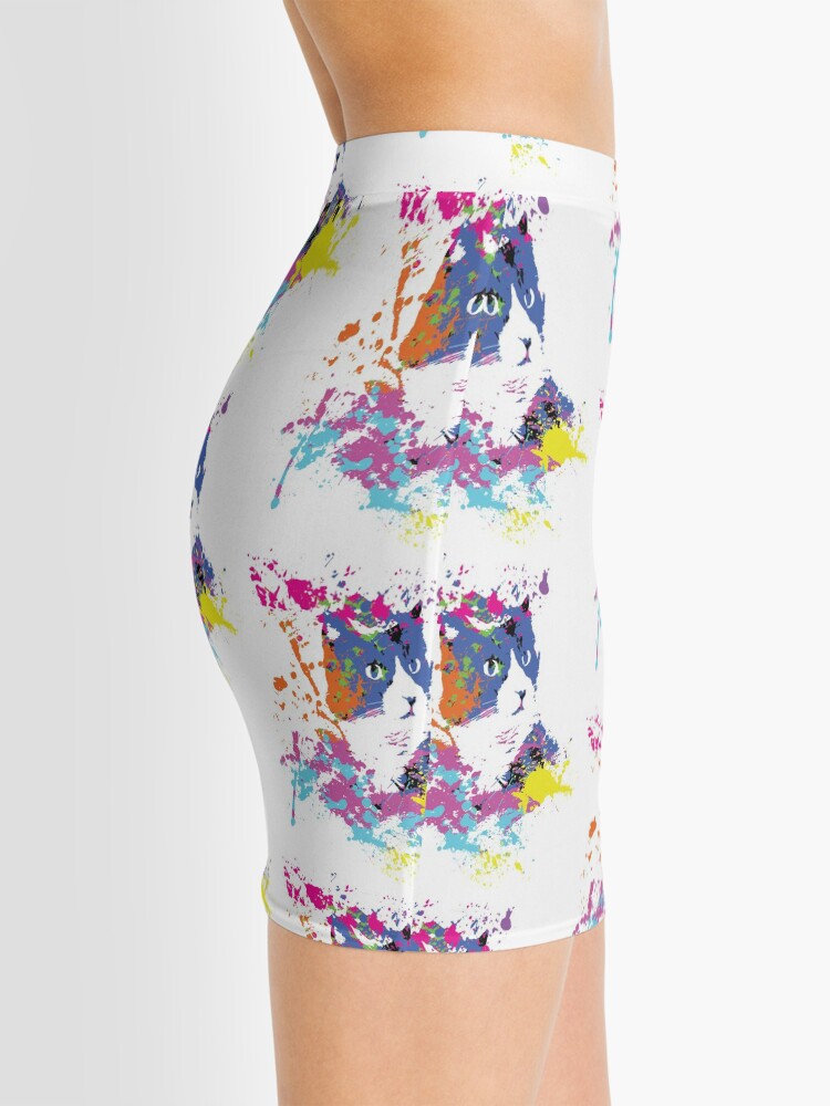 Alternate view of Color Splash Cat Mini Skirt