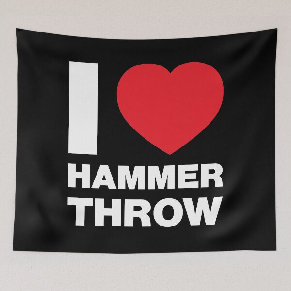 Item preview, I Love Hammer Throw Red Heart designed and sold by Thestarrysky.