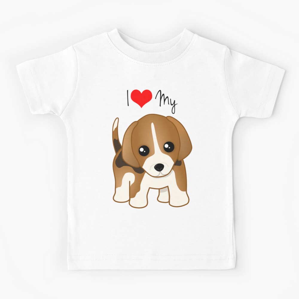 KiniArt Beagles Dog Cartoon Cute Canine Pet Inktastic Beagle Toddler T-Shirt 