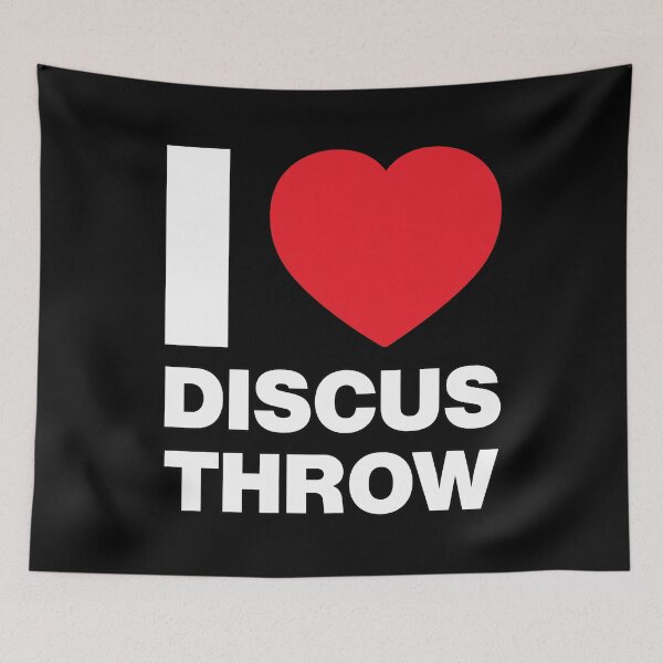 Item preview, I Love Discus Throw Red Heart designed and sold by Thestarrysky.