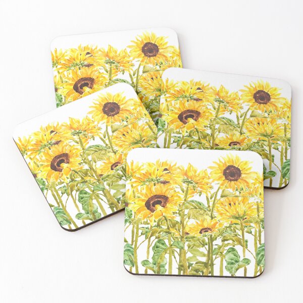 Item preview, hand painted yellow sunflower painting 2020 watercolor painting designed and sold by ColorandColor.