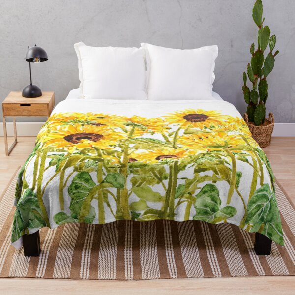 Item preview, hand painted yellow sunflower painting 2020 watercolor painting designed and sold by ColorandColor.