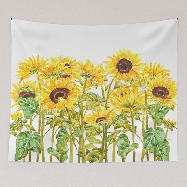 Item preview, hand painted yellow sunflower painting 2020 watercolor painting designed and sold by ColorandColor.