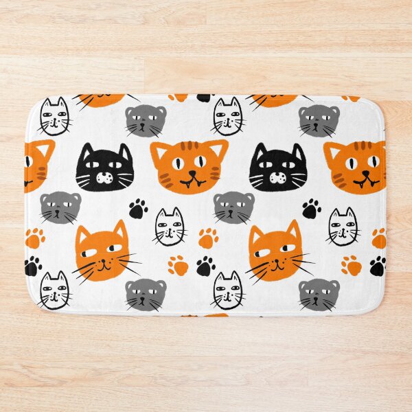 Item preview, Pattern with black and red cats designed and sold by stepashka.