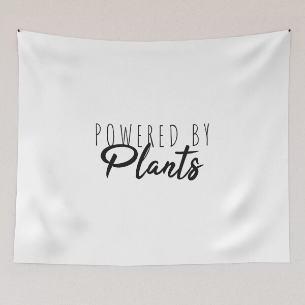 Item preview, POWERED BY PLANTS Vegetarian VEGAN quote designed and sold by Minimalist Quotes and Sayings.