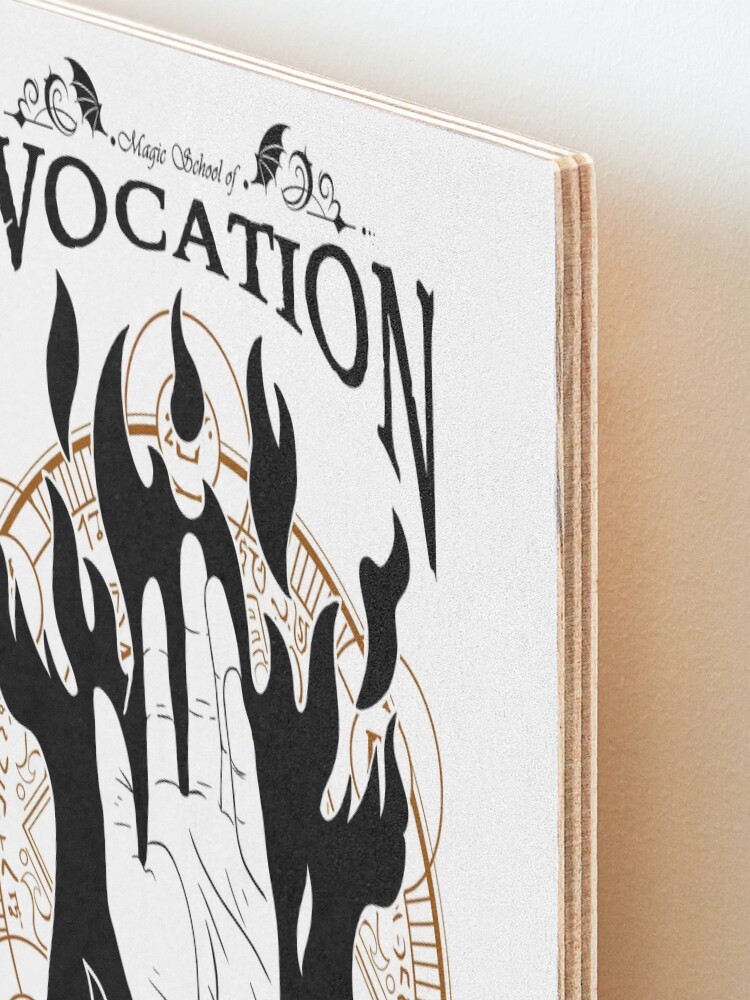 Alternate view of Evocation - RPG Magic School Series : Black Mounted Print