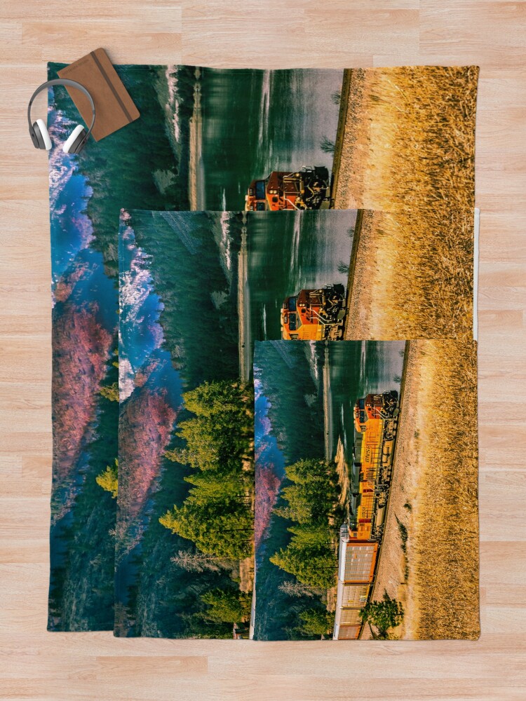 "Car Train by the River" Throw Blanket for Sale by mtbearded1 Redbubble