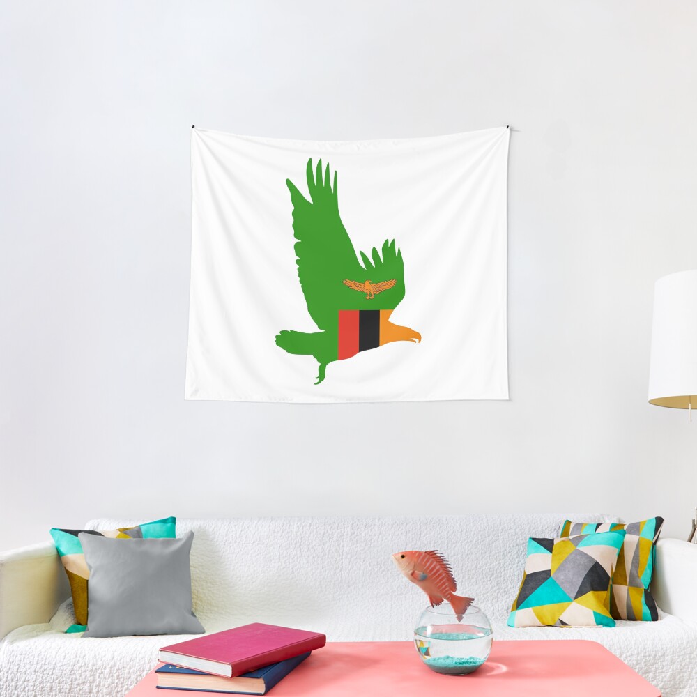 "Flag Eagle of Zambia" Tapestry by fourretout | Redbubble