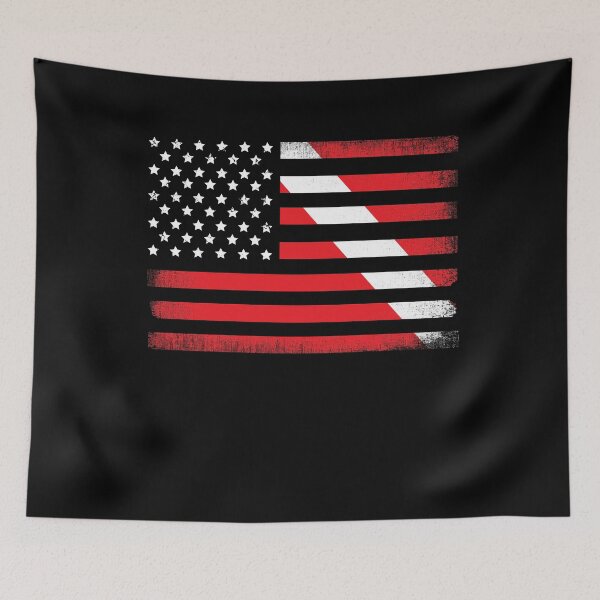 Item preview, Dive Flag Scuba Diving American Flag designed and sold by Captain Mood.